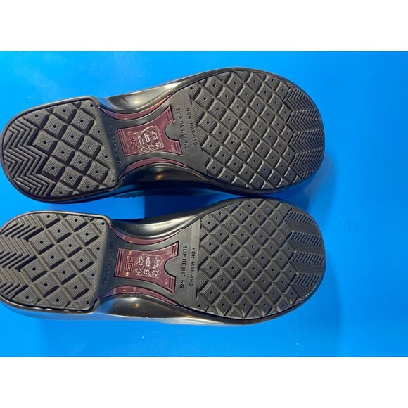 Women Ariat Clogs Mule US 6.5B Slip & Oil Resist Blk Leather Slip-On Work Shoes - Picture 6 of 11